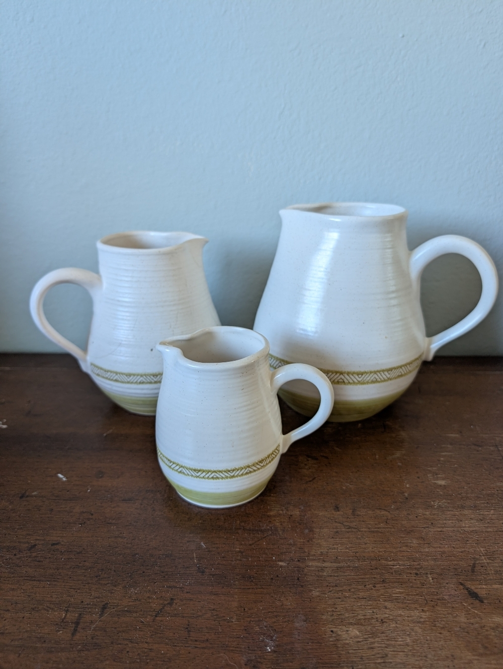 Franciscan Earthenware Hacienda Gold Set of Three Pitchers